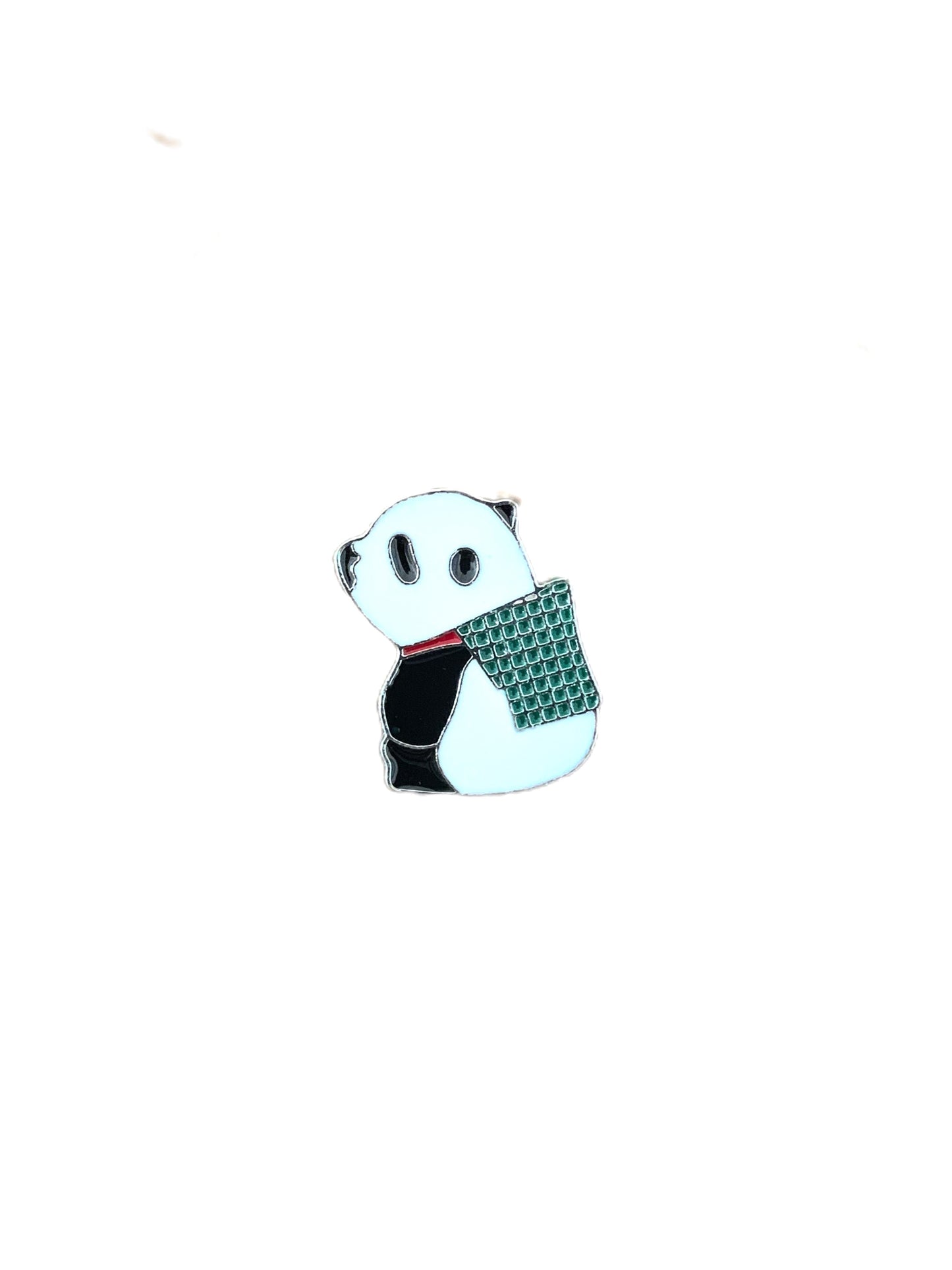 Panda with a Basket Enamel Pin