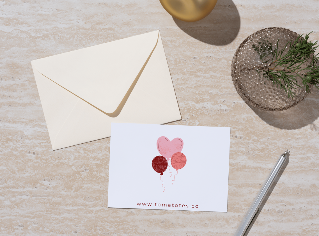Balloons Printed Card