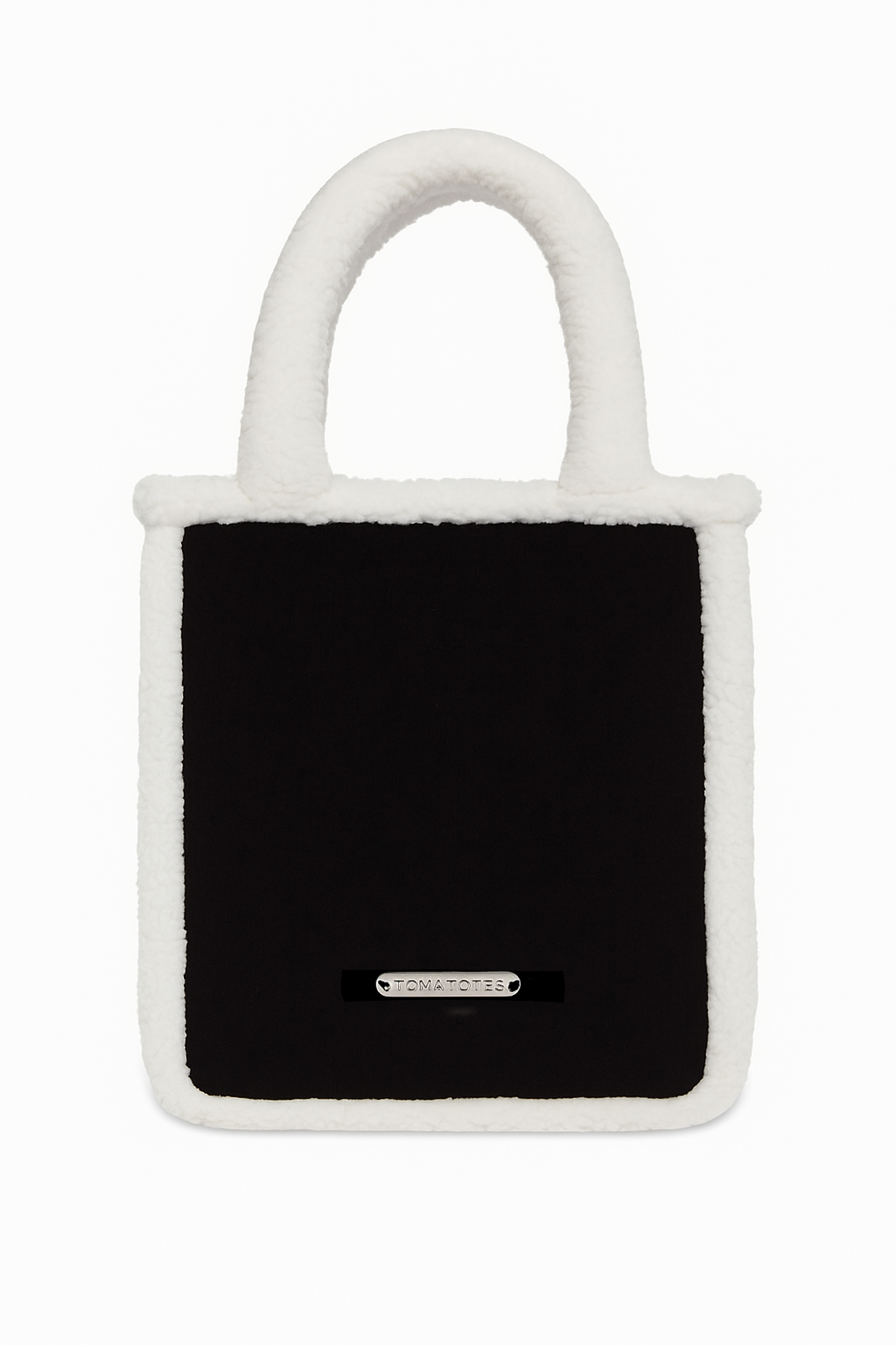 Black tote with Offwhite Fur