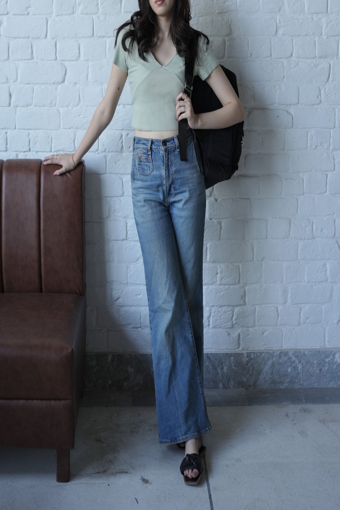 Black Corduroy BackPack