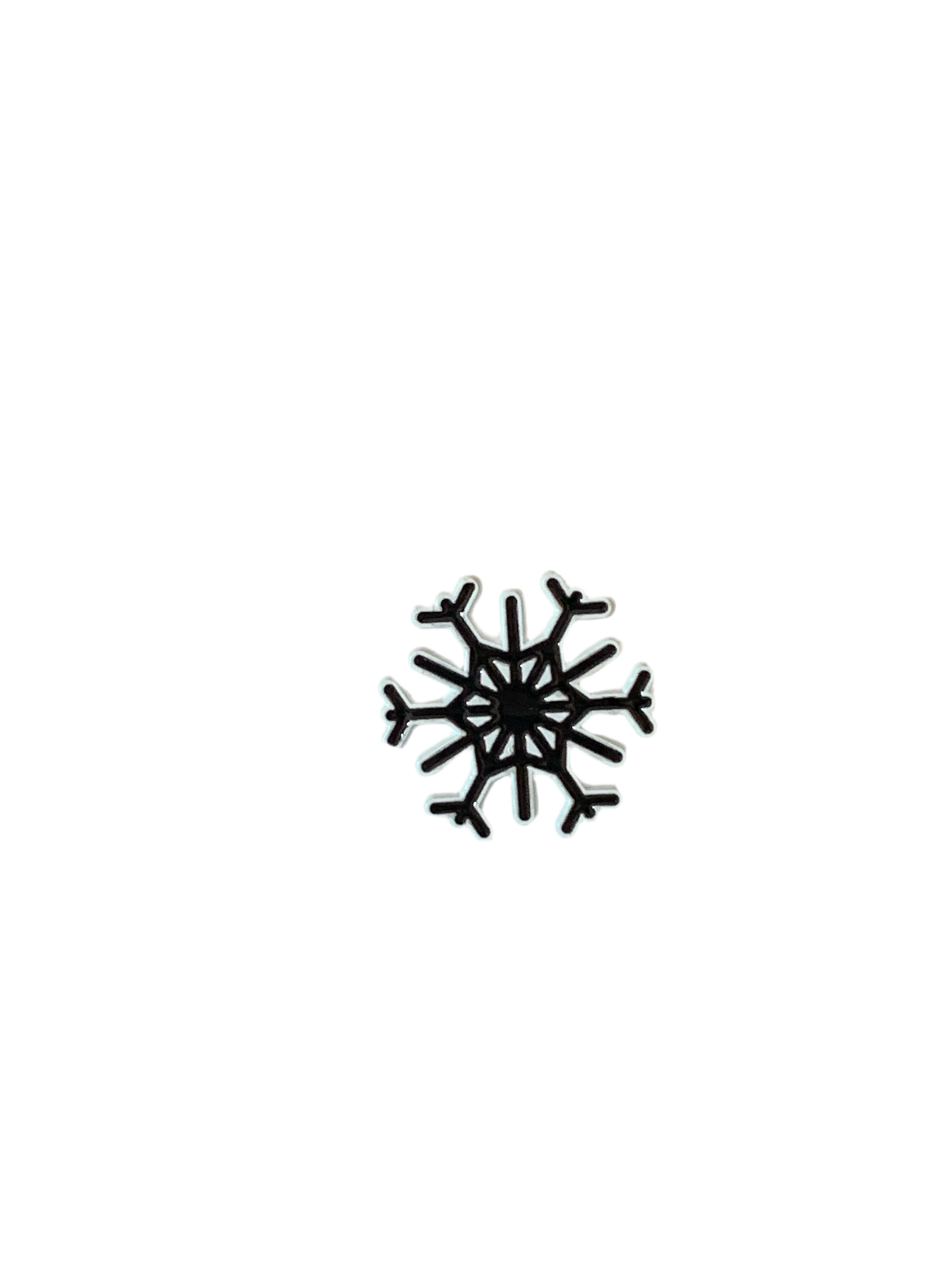 Black Snowflake Enamel Pin