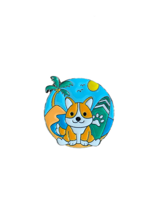 Summer Dog Enamel Pin