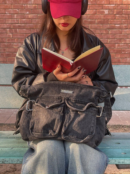 Sky - Black Stonewashed Crossbody