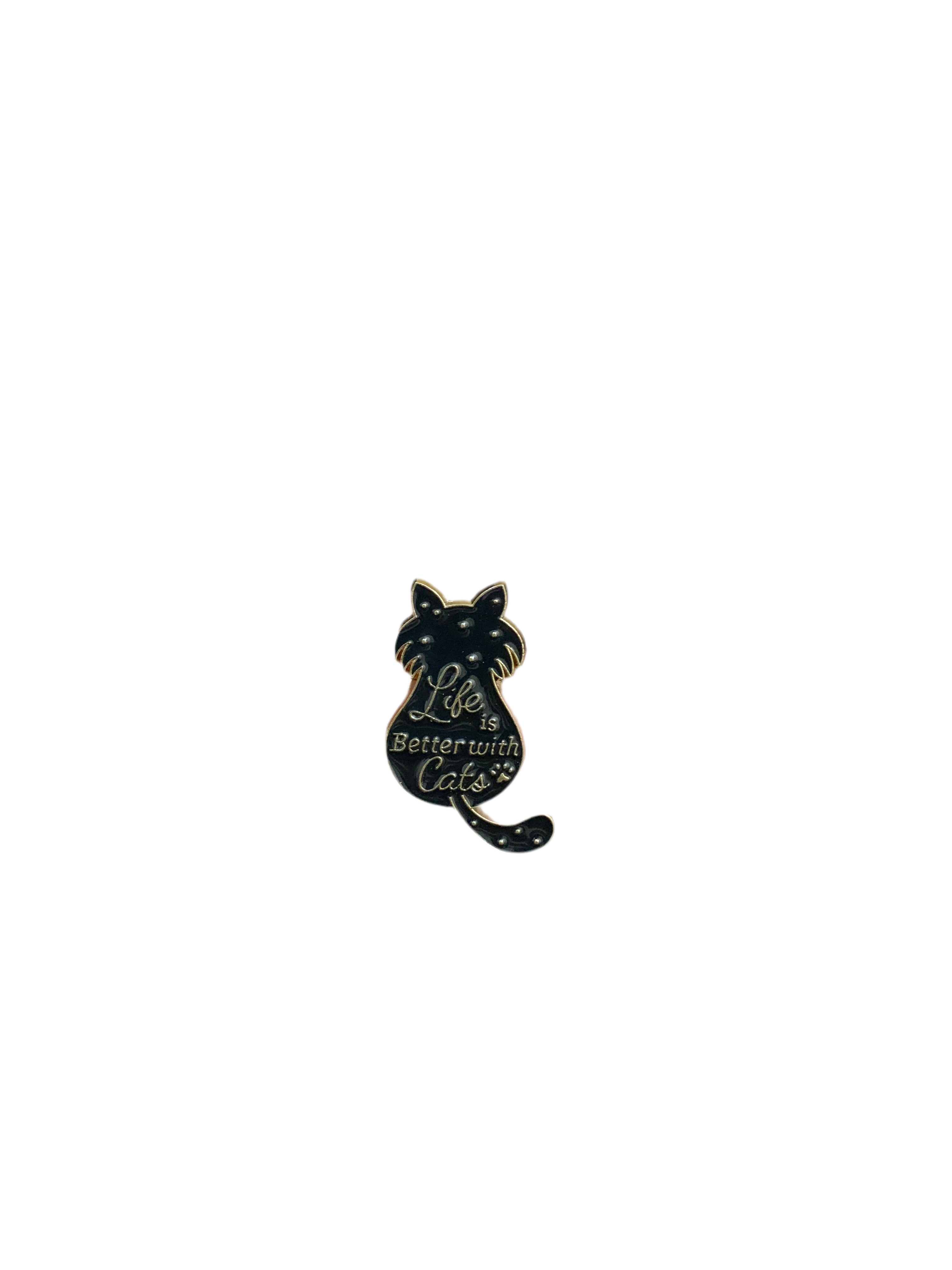 Life is Better w Cats Enamel Pin