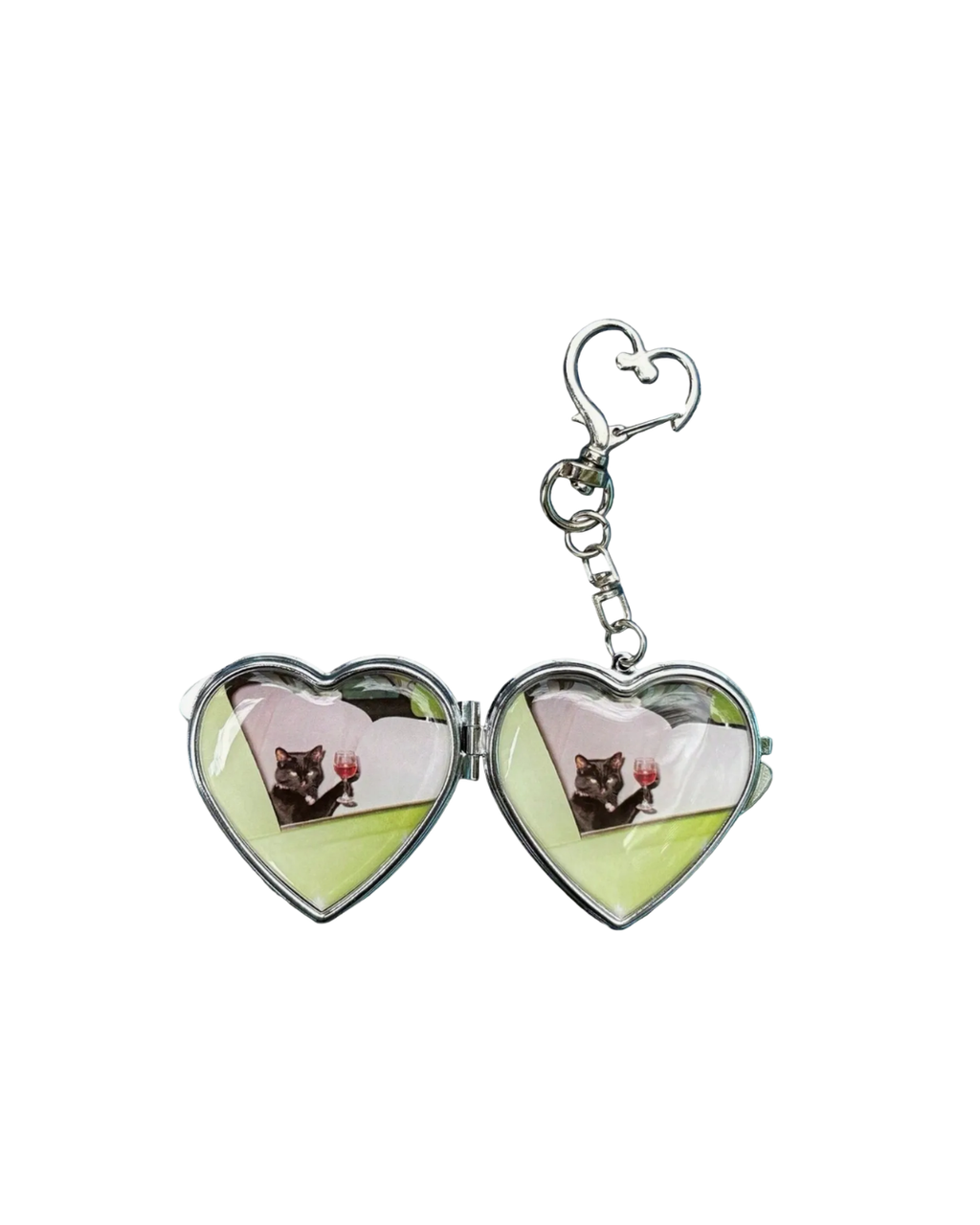 Kitty Party - Heart Mirror Charm
