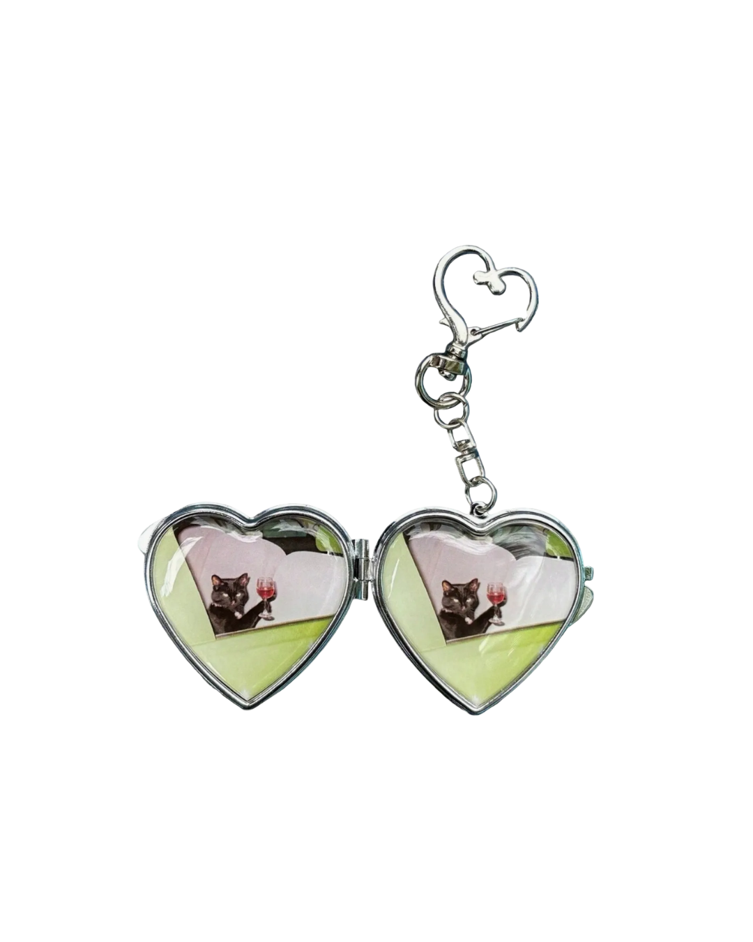 Kitty Party - Heart Mirror Charm