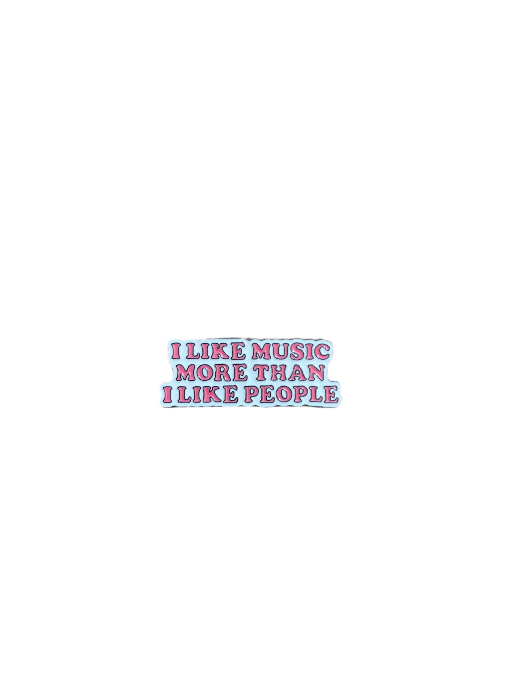 Music Over People Enamel Pin