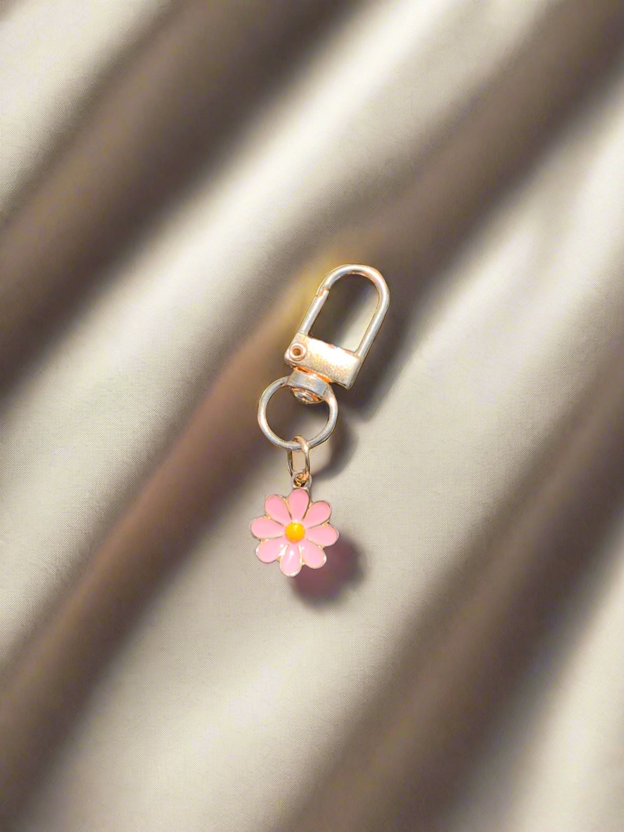 Little Pink Flower Zipper Charm