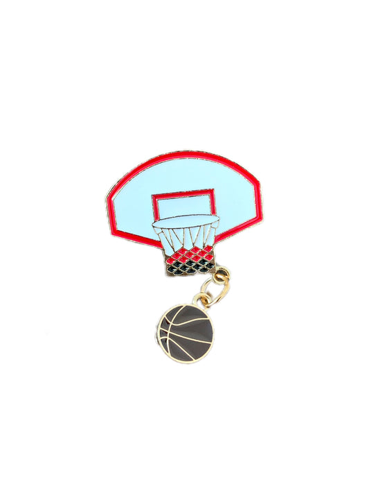 Basket Ball Enamel Pin