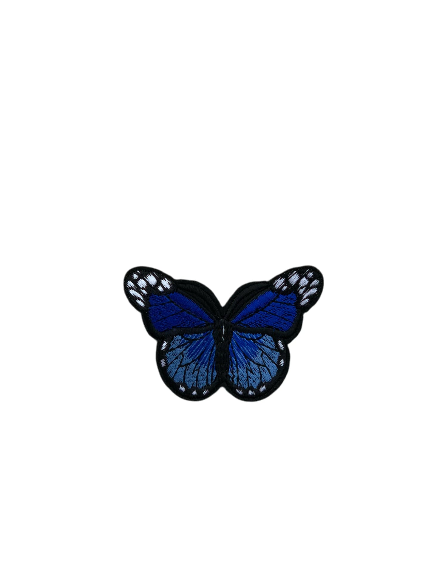 Blue Butterfly Embroidery Patch - Image #1