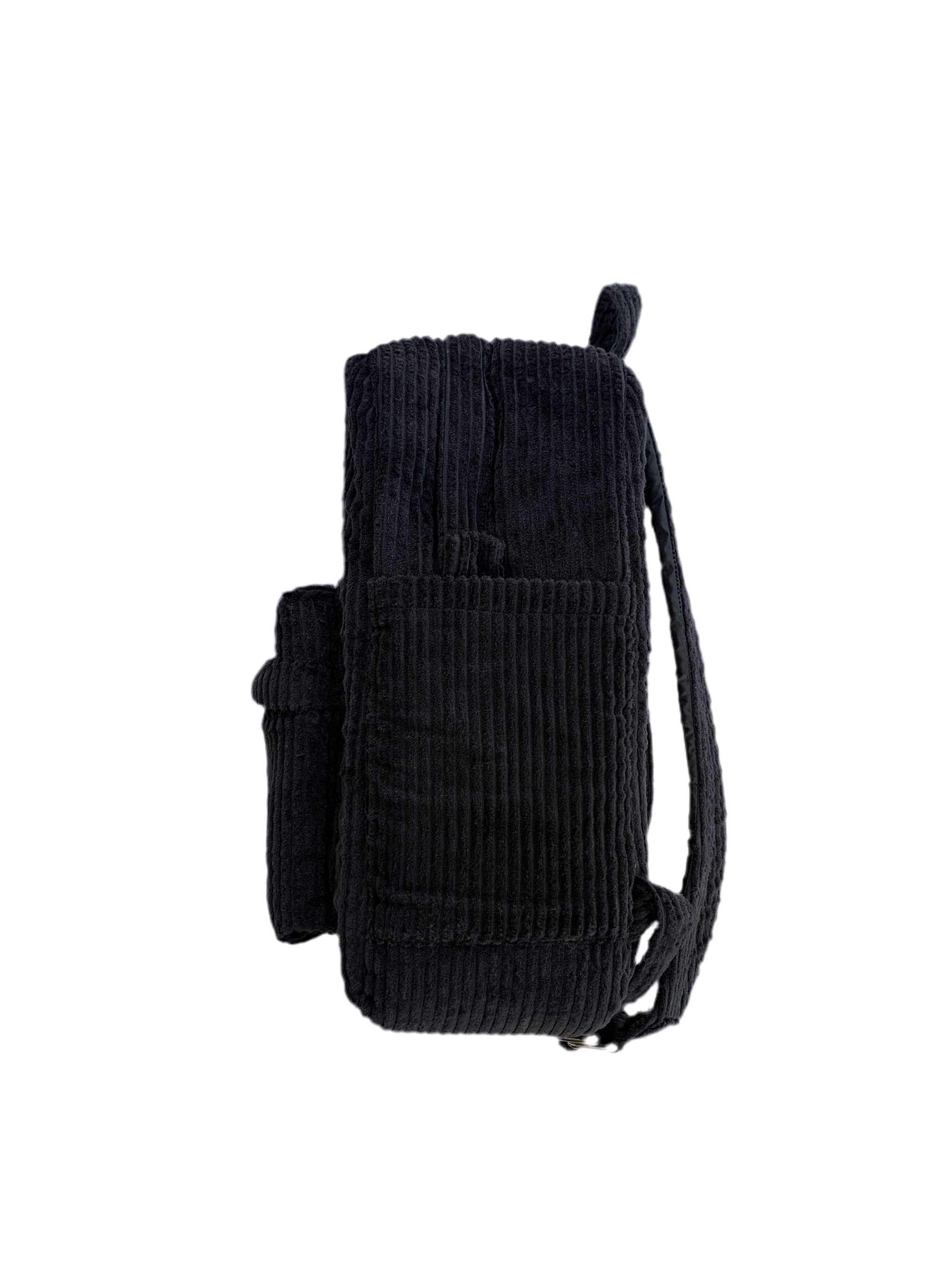 Black Corduroy Mini BackPack