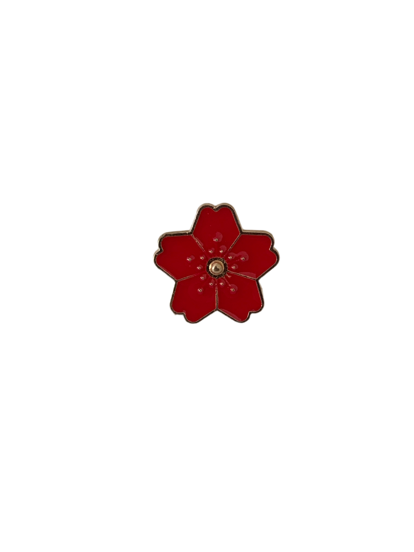 Red Flower Enamel Pin