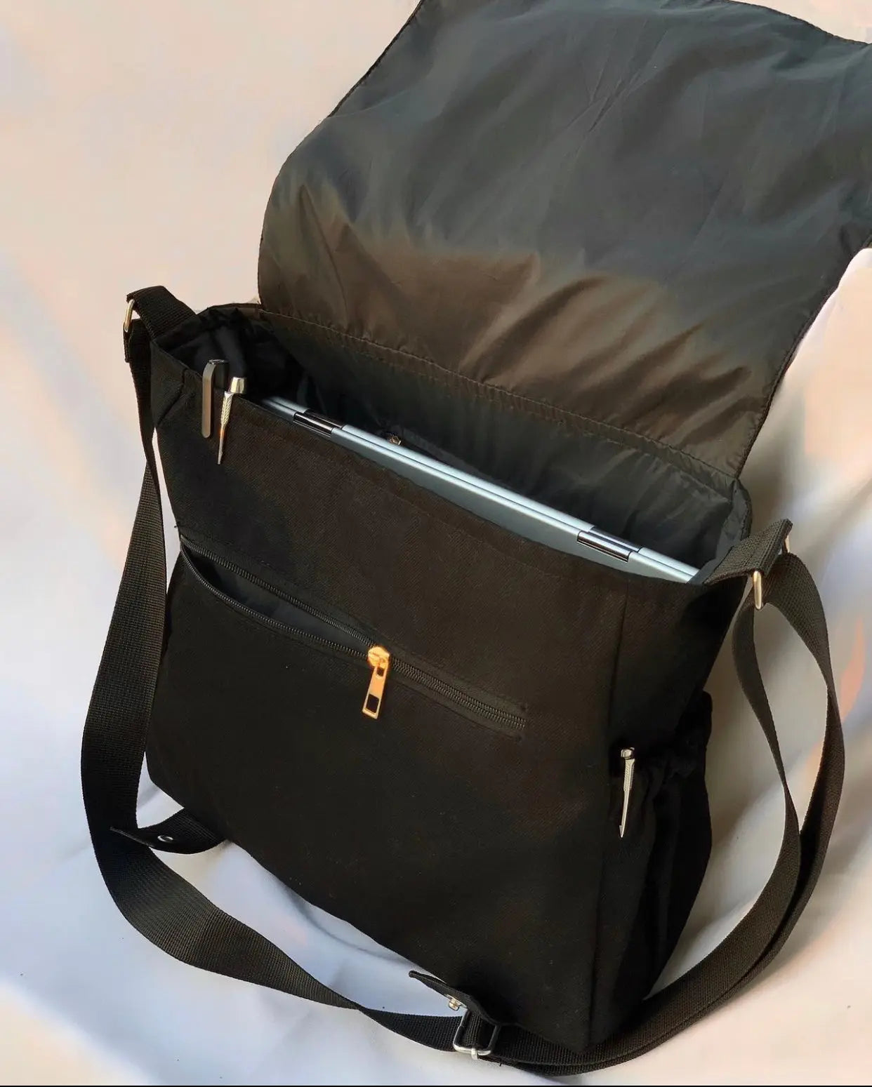 Black Crossbody Bag by Tomatotes, large in size and provides maximum utility, perfect for all work and university occasions