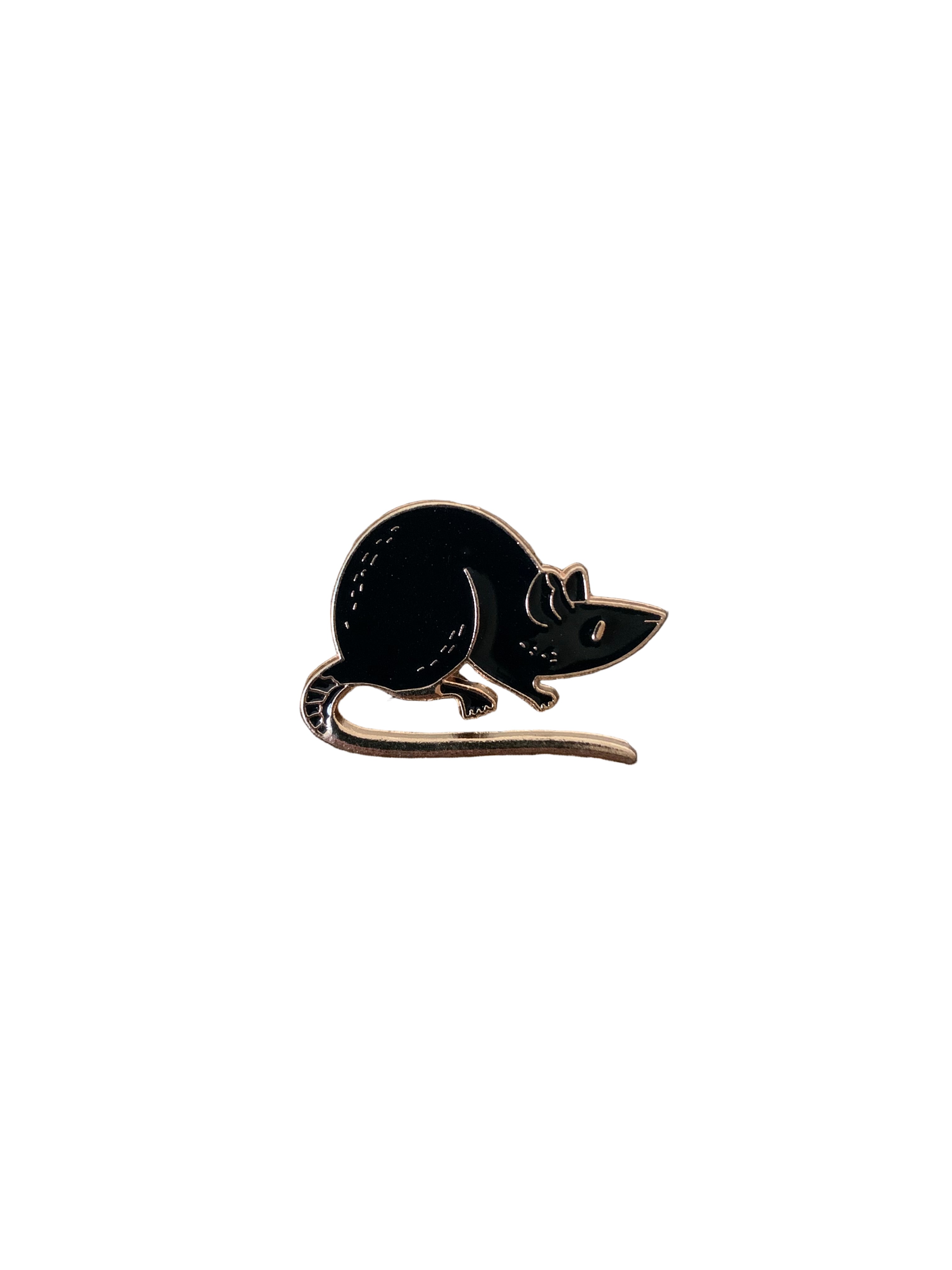 Black Rat Enamel Pin