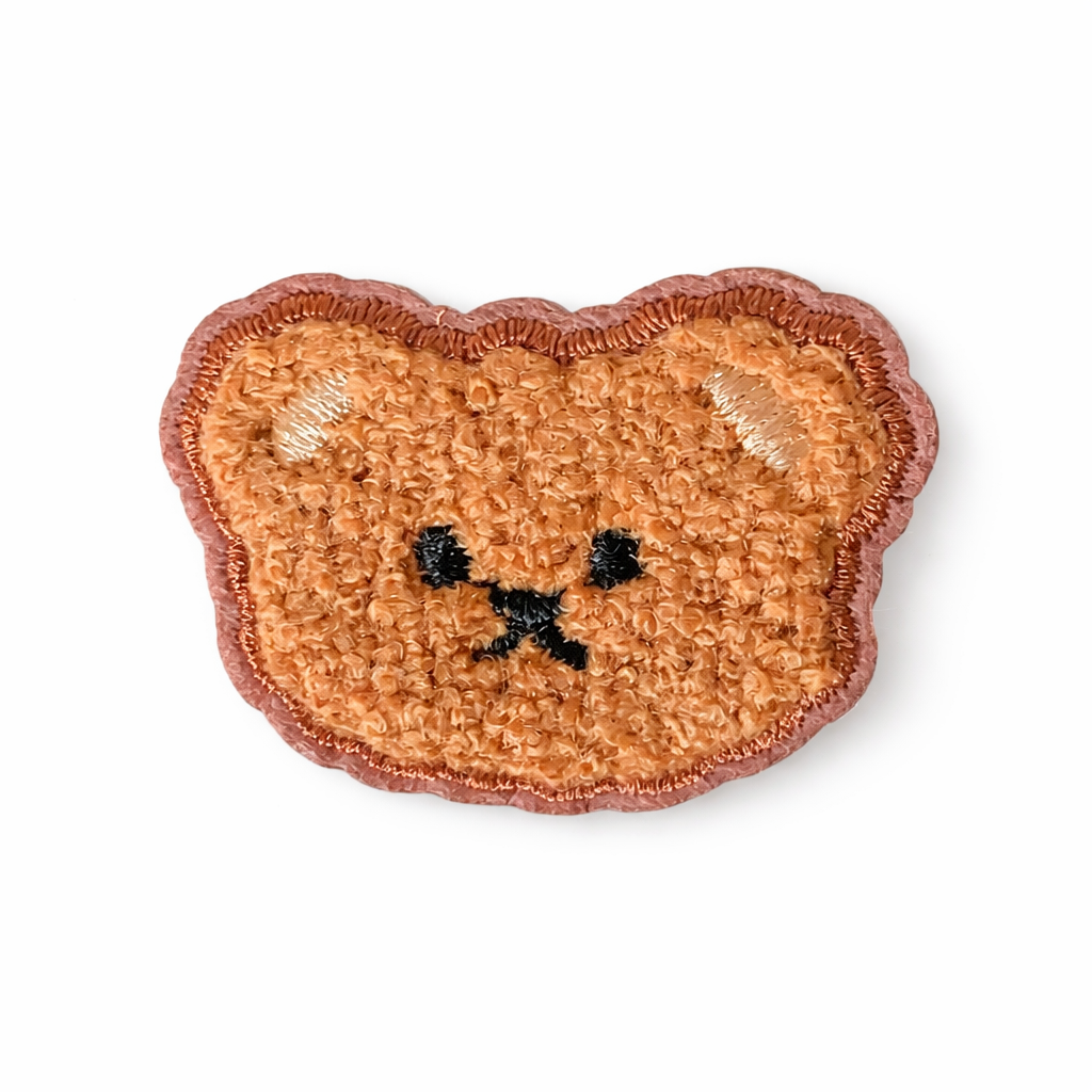 Fuzzy Bear Embroidery Patch