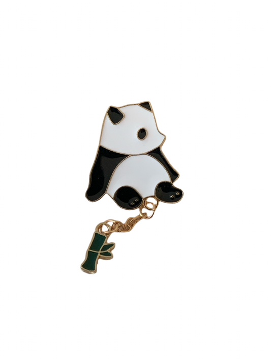 Panda Eating Bamboo Enamel Pin