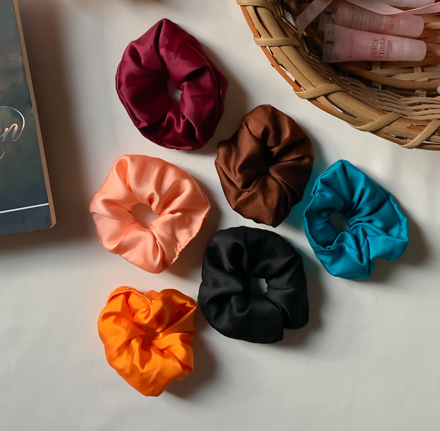 Pack of 6 Silk Scrunchies Bundle tomatotes.co