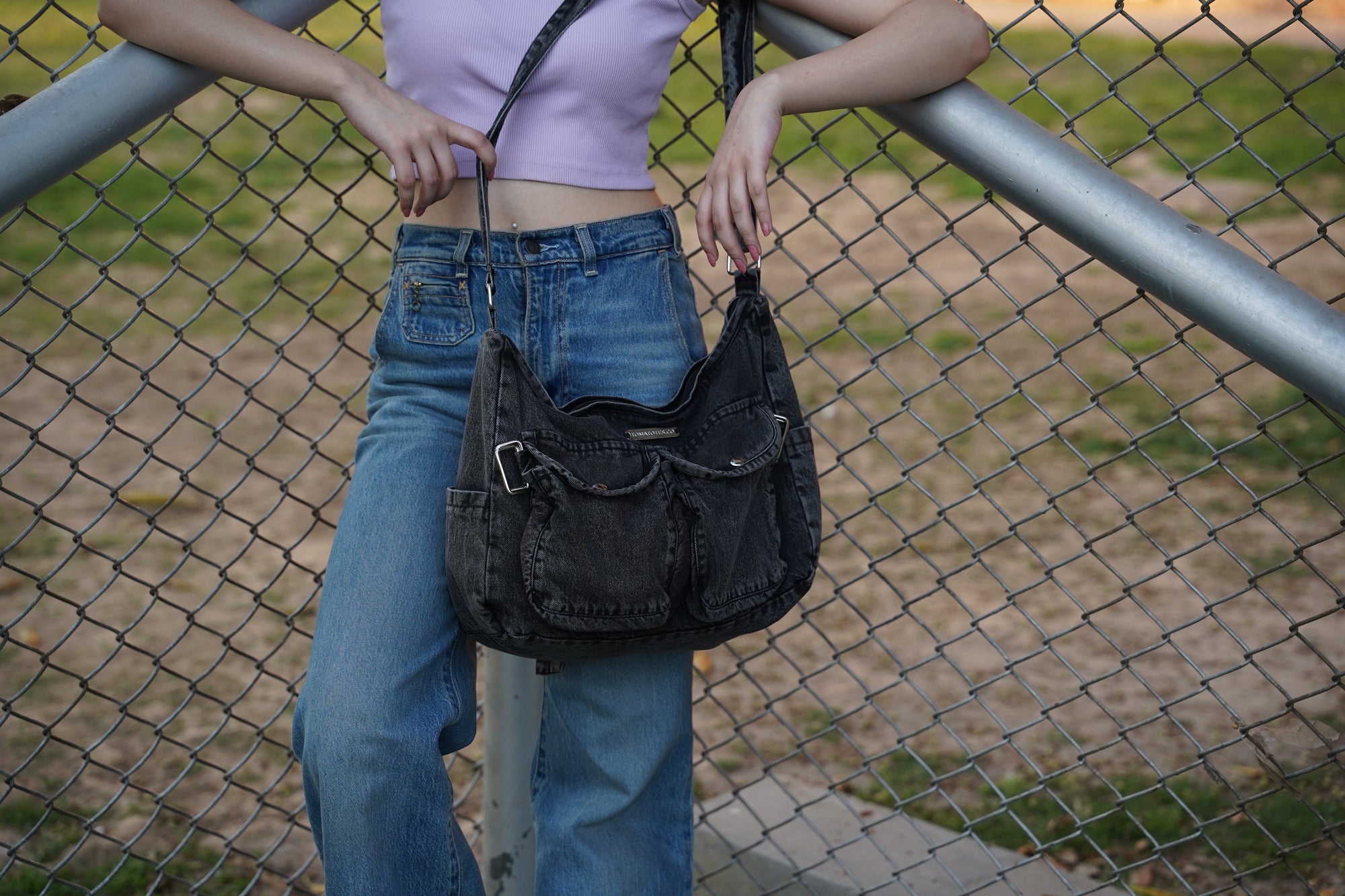 Sky - Black Stonewashed Crossbody