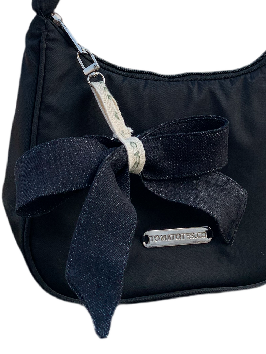 Recycled Denim Bow Charm