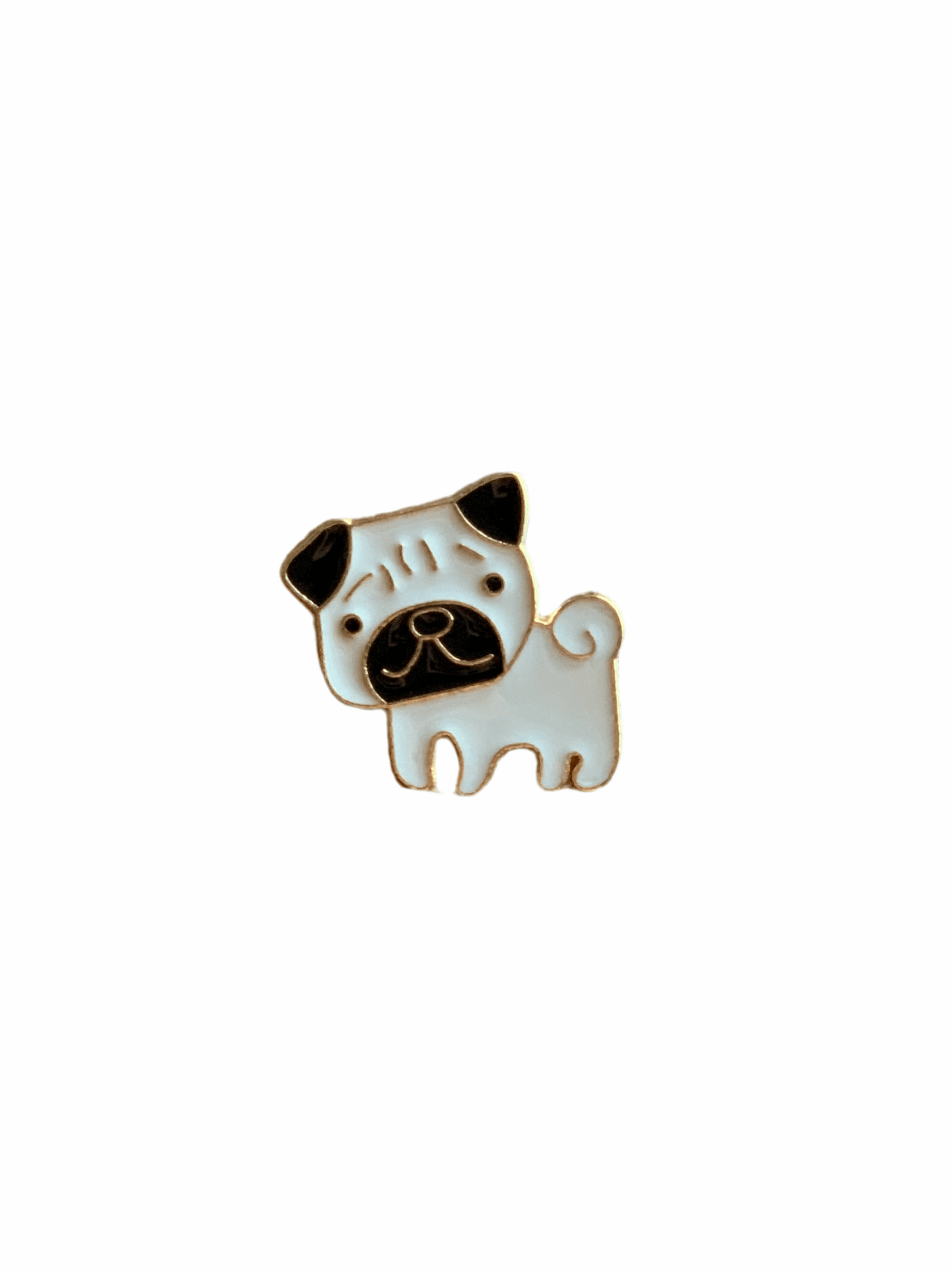 Confused Dog Enamel Pin