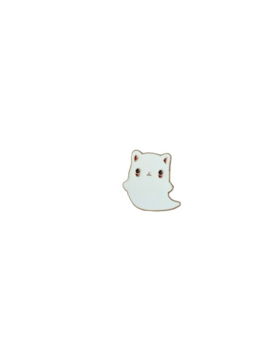 Ghost Cat Enamel Pin