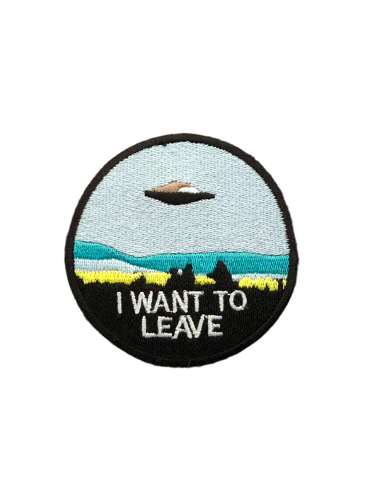 UFO Leaving Embroidery Patch