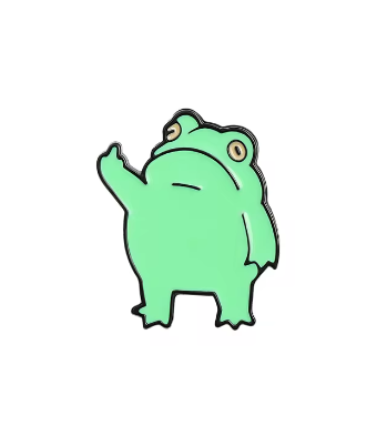 Not a Friendly Frog Enamel Pin