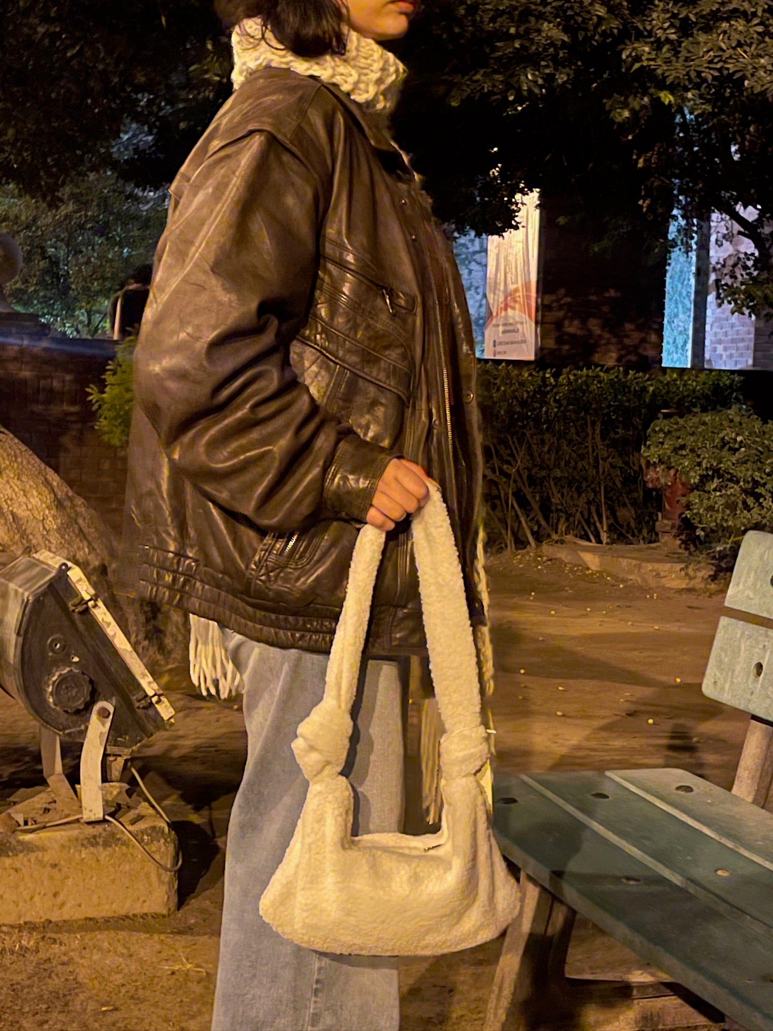 Sofie - Vegan Shearling Bag