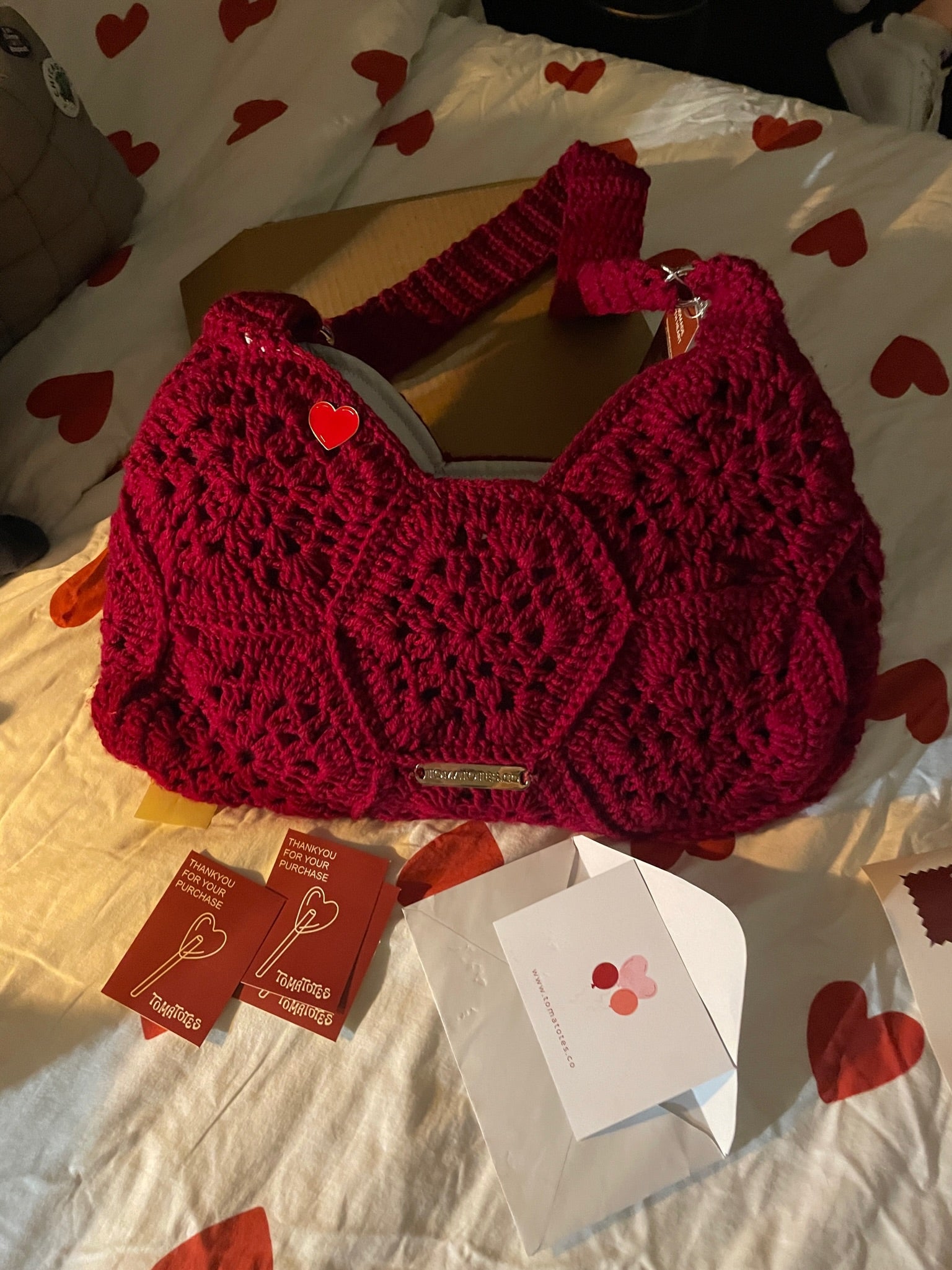 Marlow Crochet - Maroon Shoulderbag