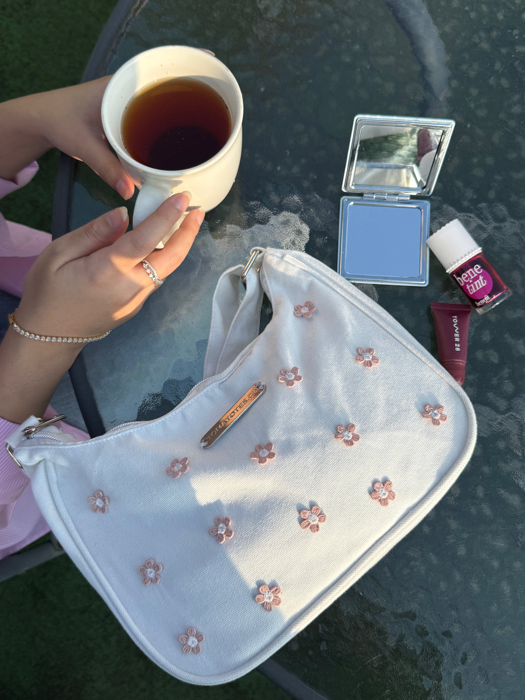 Shoulder Bag - Flowered
