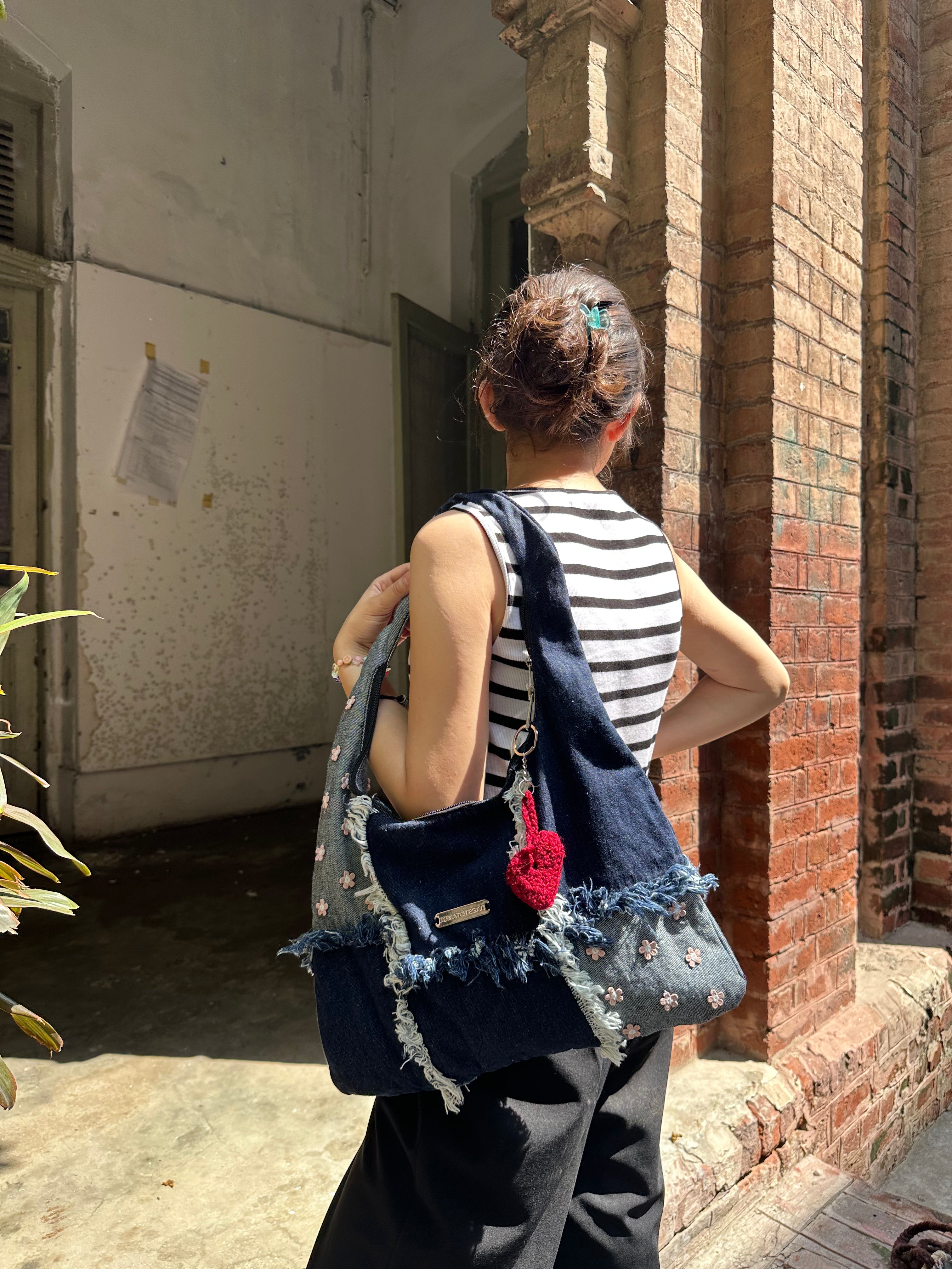 DenimMosaic Slouch Shoulderbag