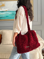 Maroon Willow Crochet - Small