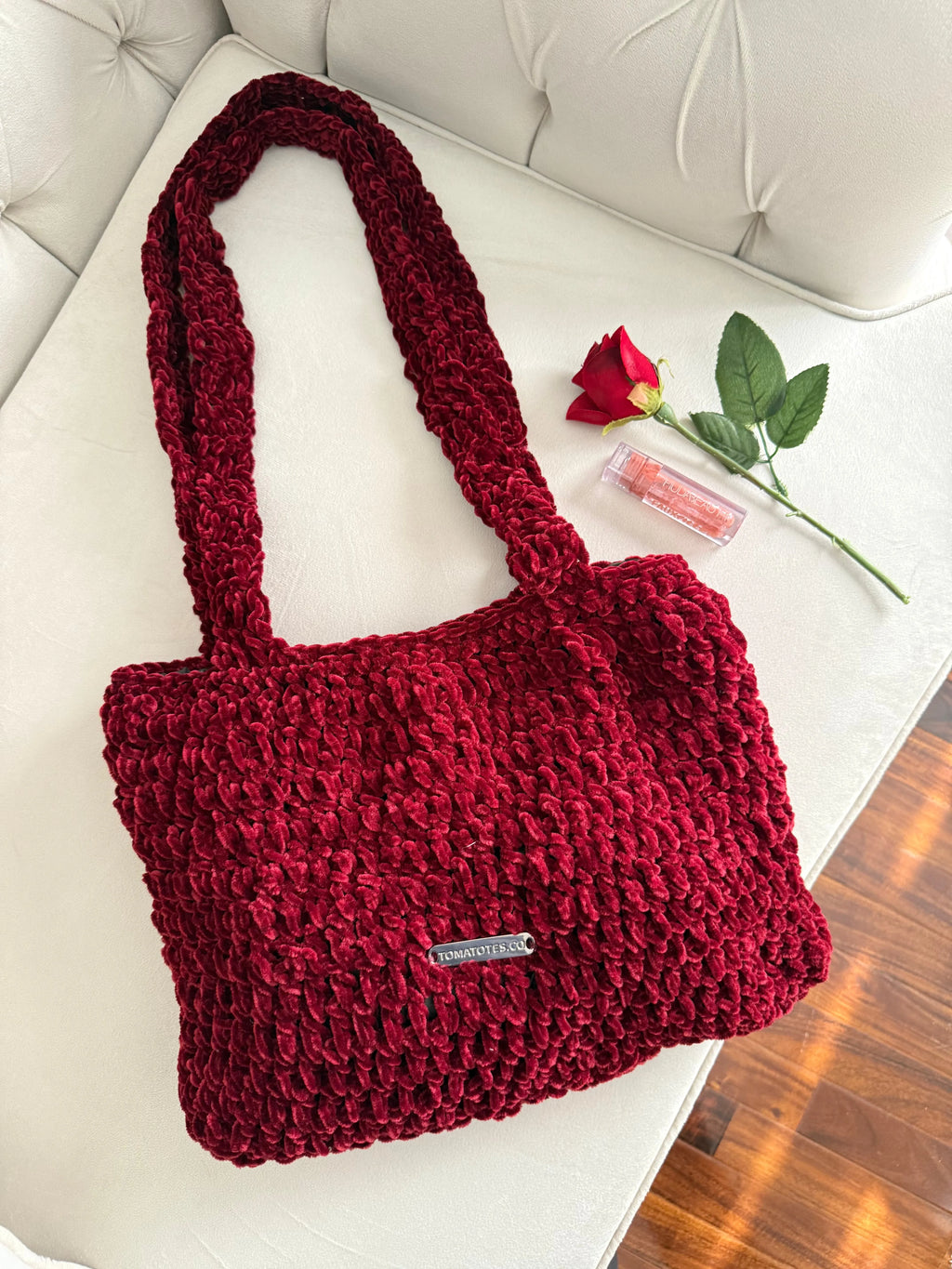 Maroon Willow Crochet - Small