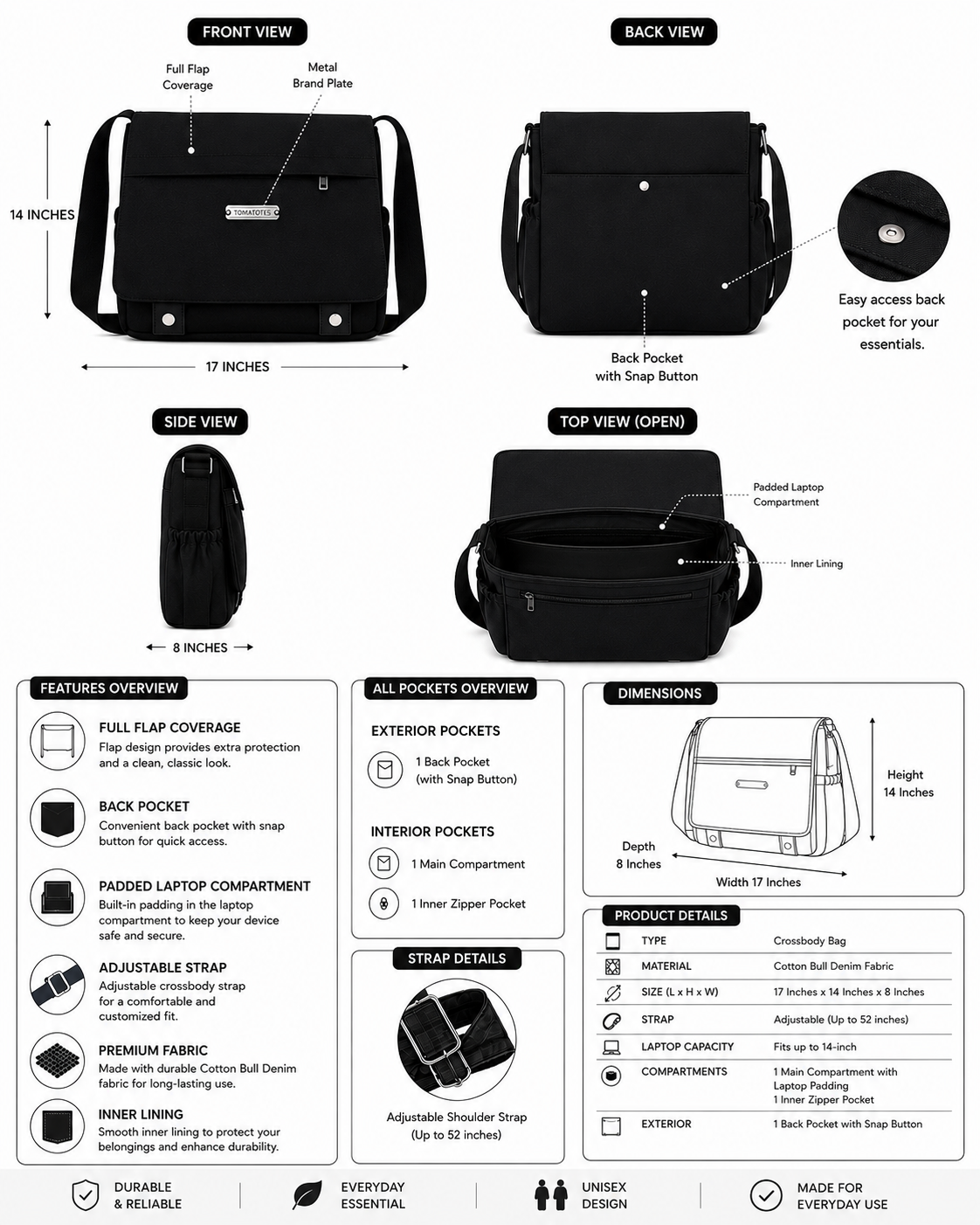 Spade Messenger Bag