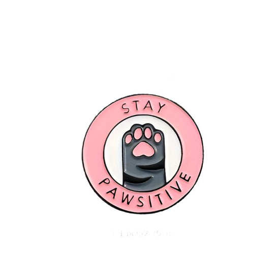 Stay Pawsitive Enamel Pin