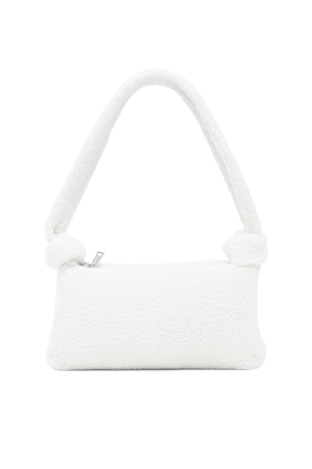 White handbag on a white background