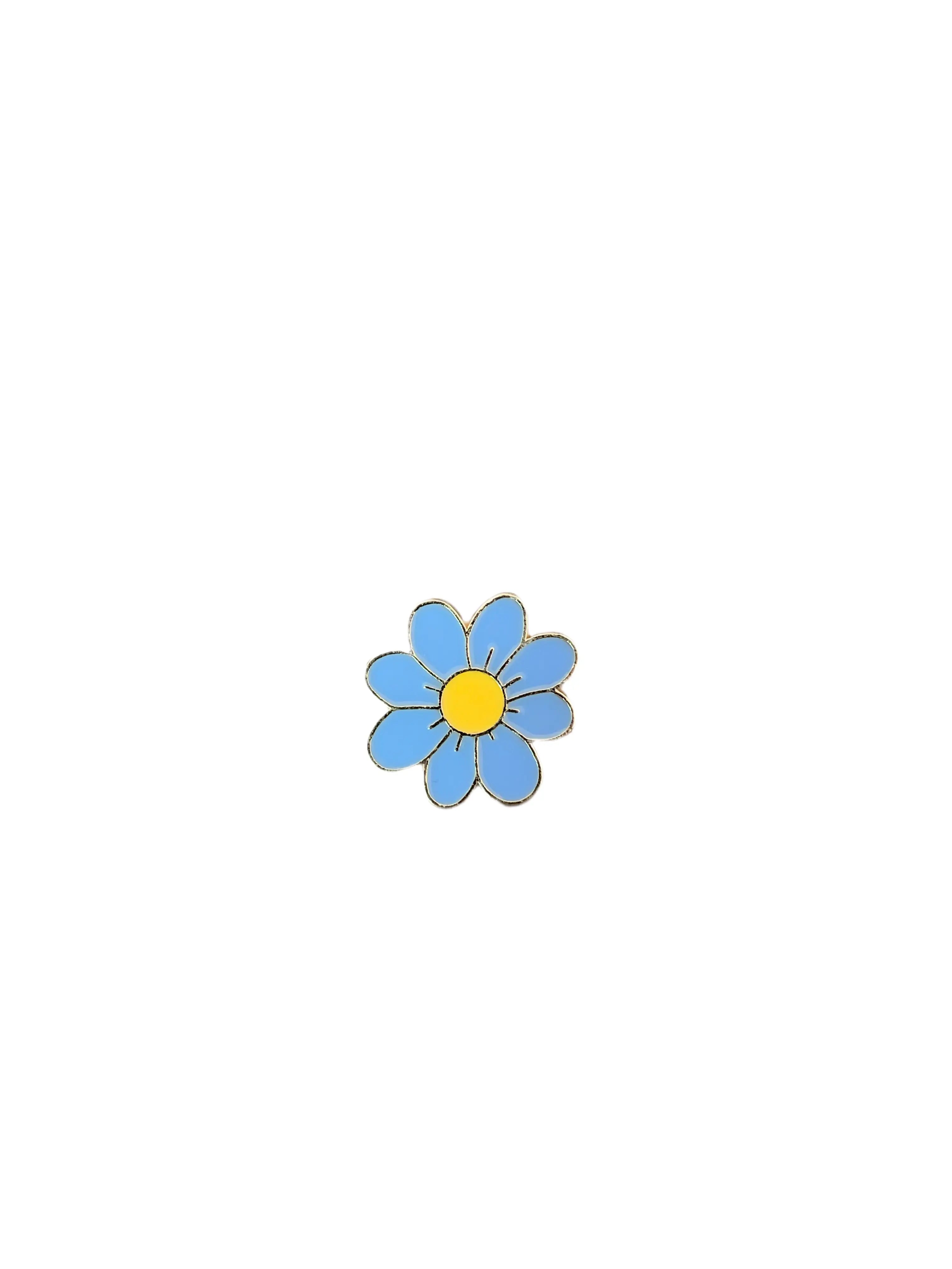 Blue Flower Enamel Pin - Image #1