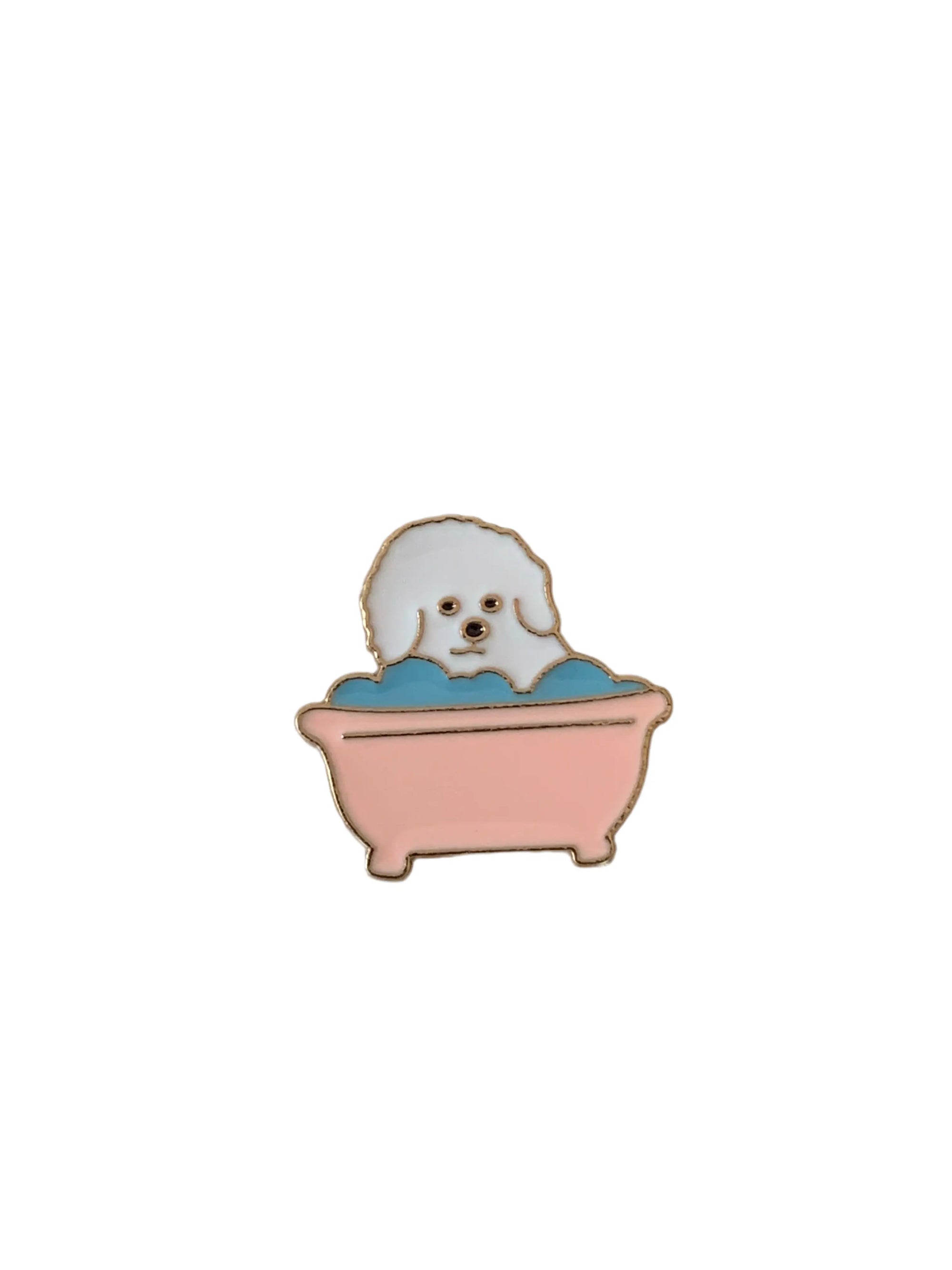 Dog in a Bath Enamel Pin - Image #1