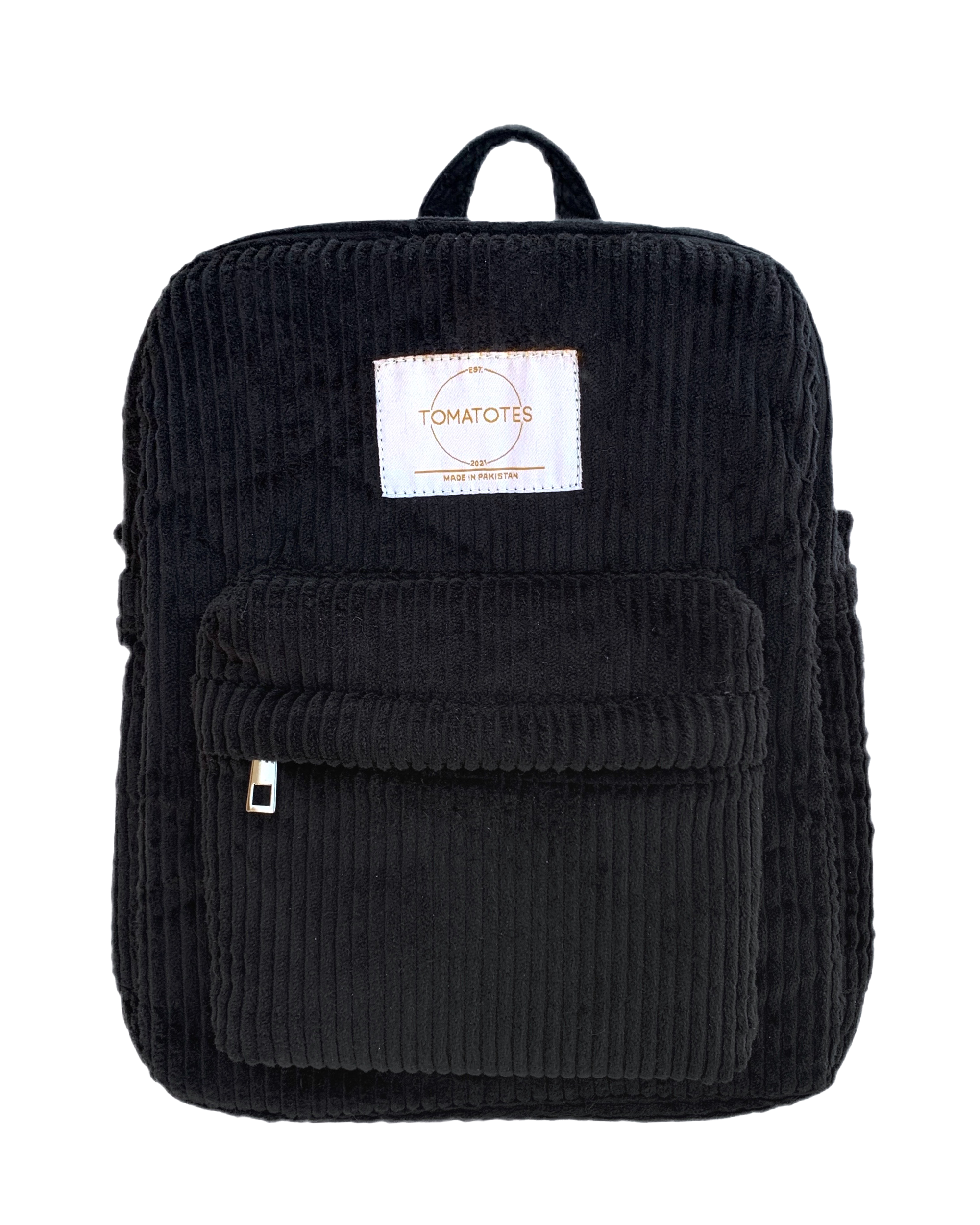 Black Corduroy Mini BackPack