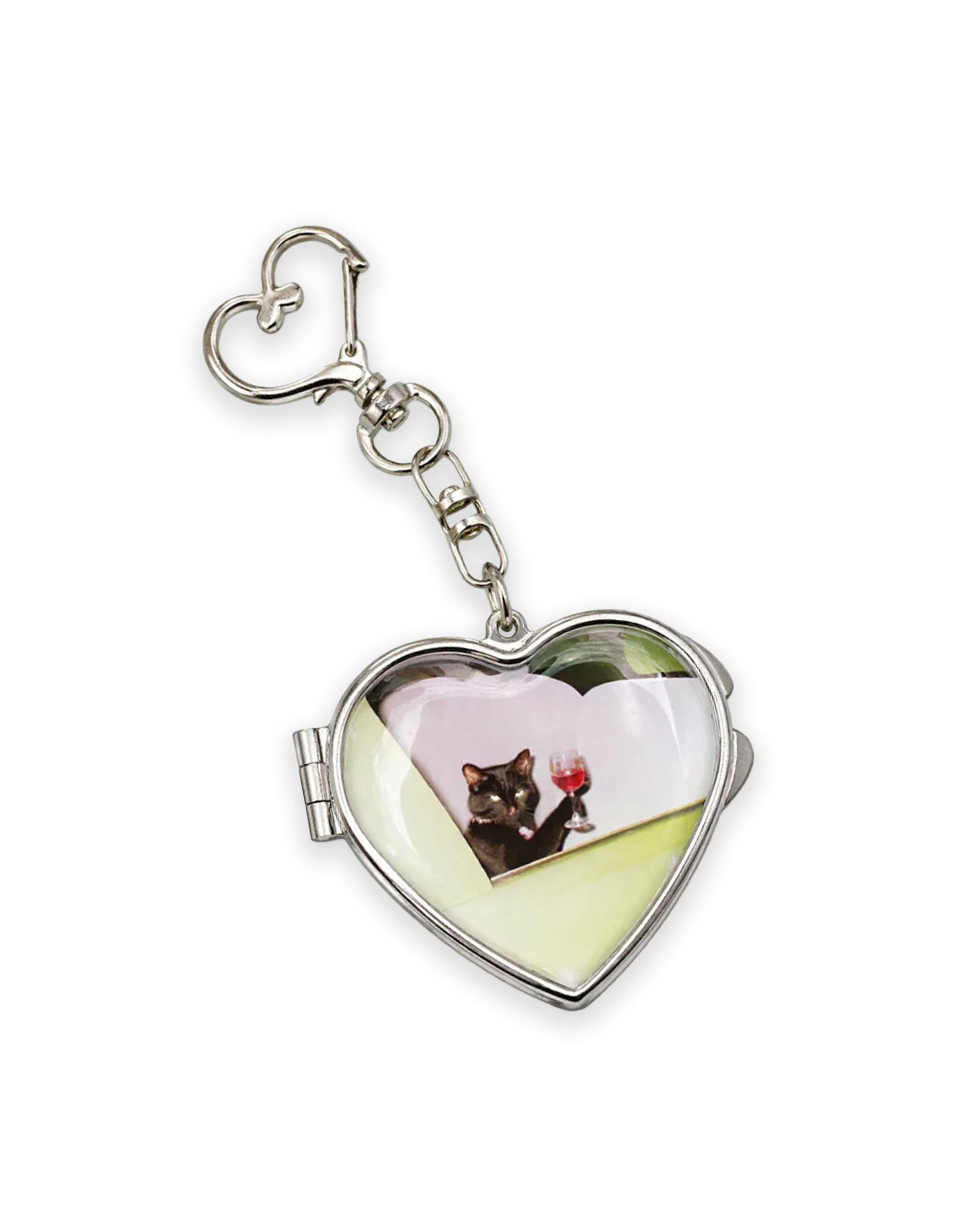 Kitty Party - Heart Mirror Charm