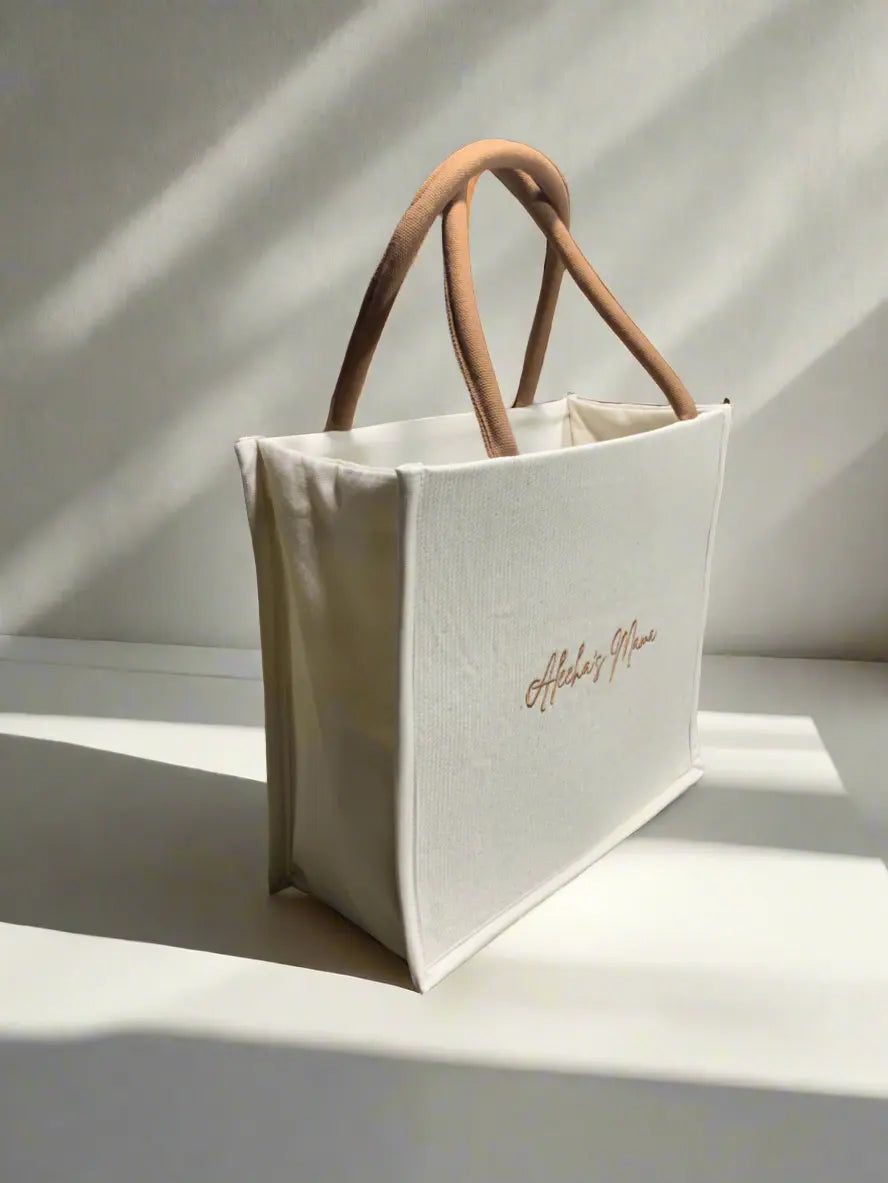 Custom Name Embroidered Tote Bag - Image #2