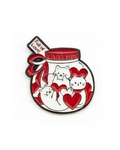 Loving Cats in a Jar Enamel Pin