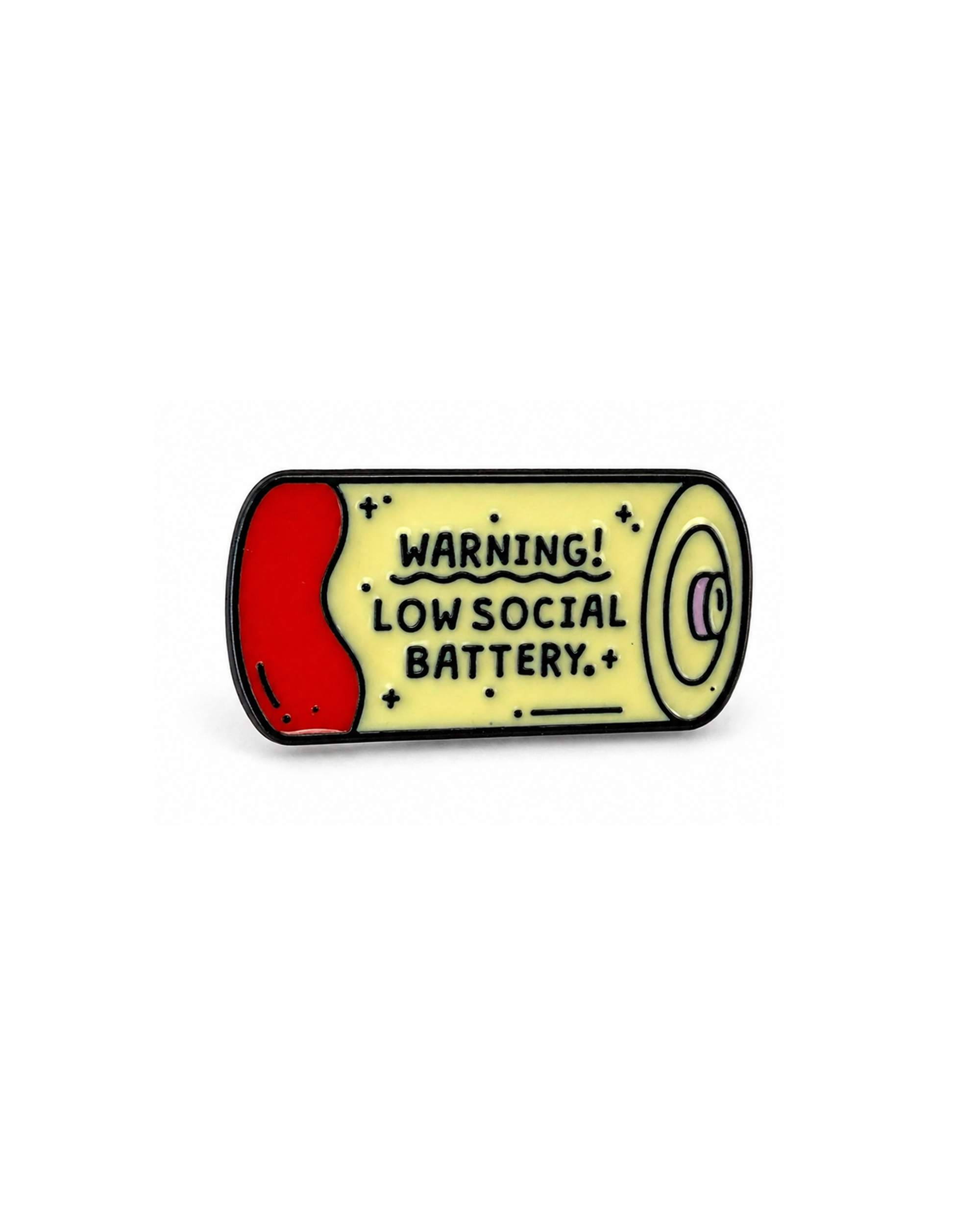 Real Warning Enamel Pin