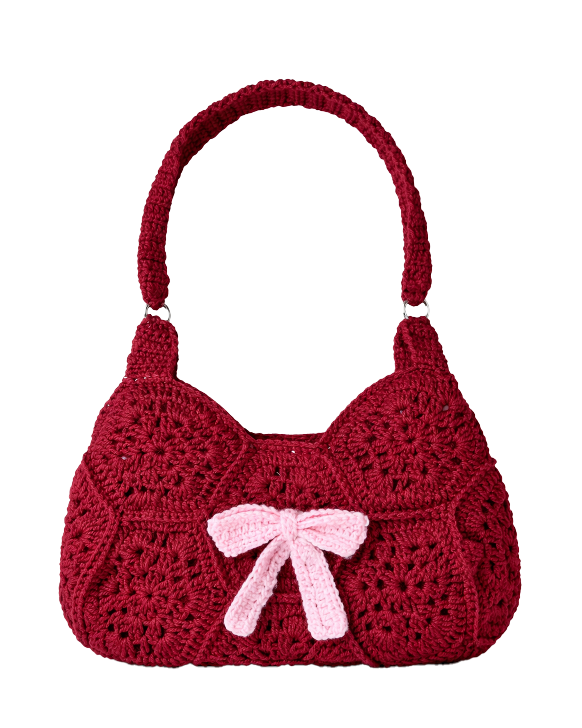 Marlow Crochet - Maroon Shoulderbag