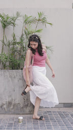 Dahlia - Pale Pink Corduroy Tote