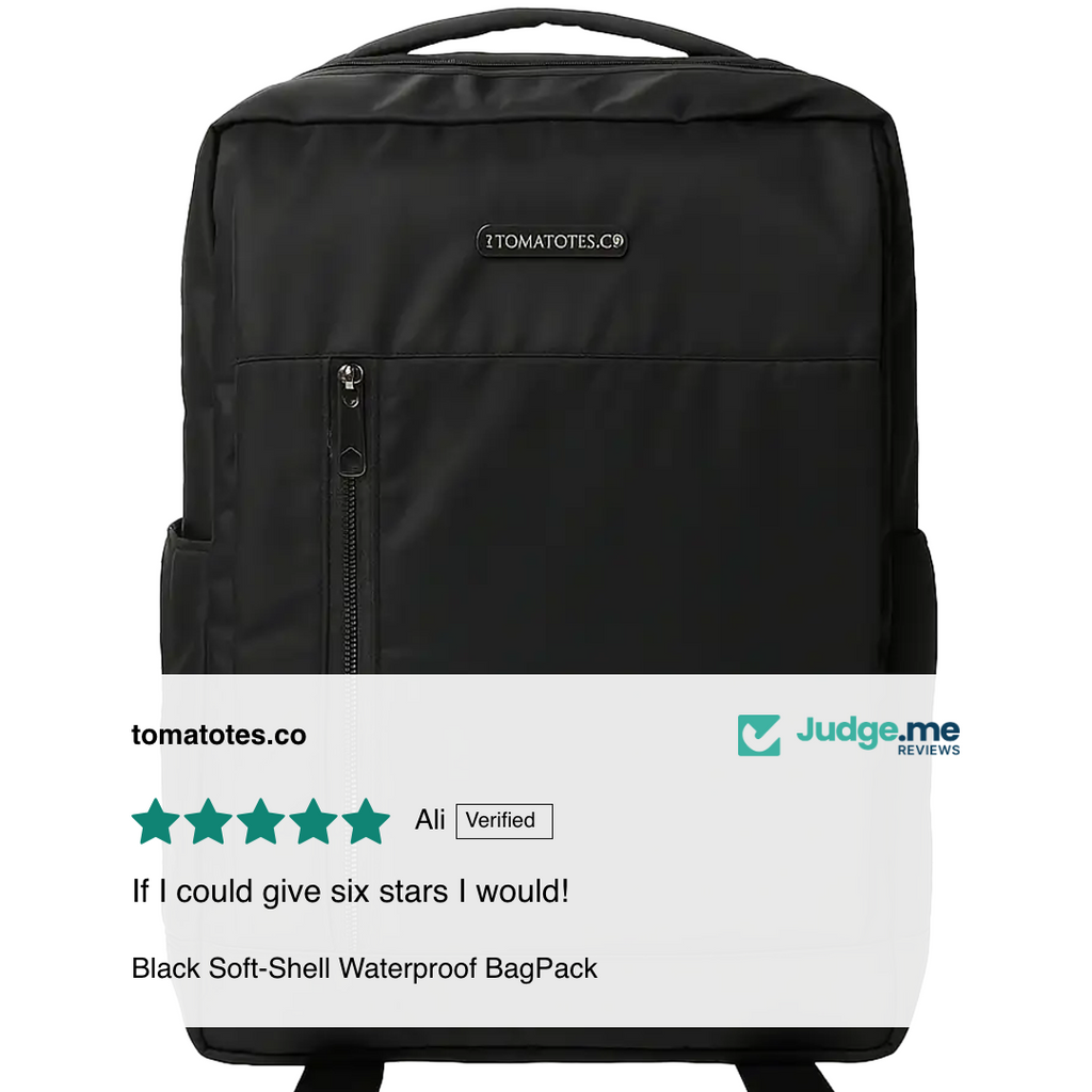 Black Soft-Shell Waterproof BagPack