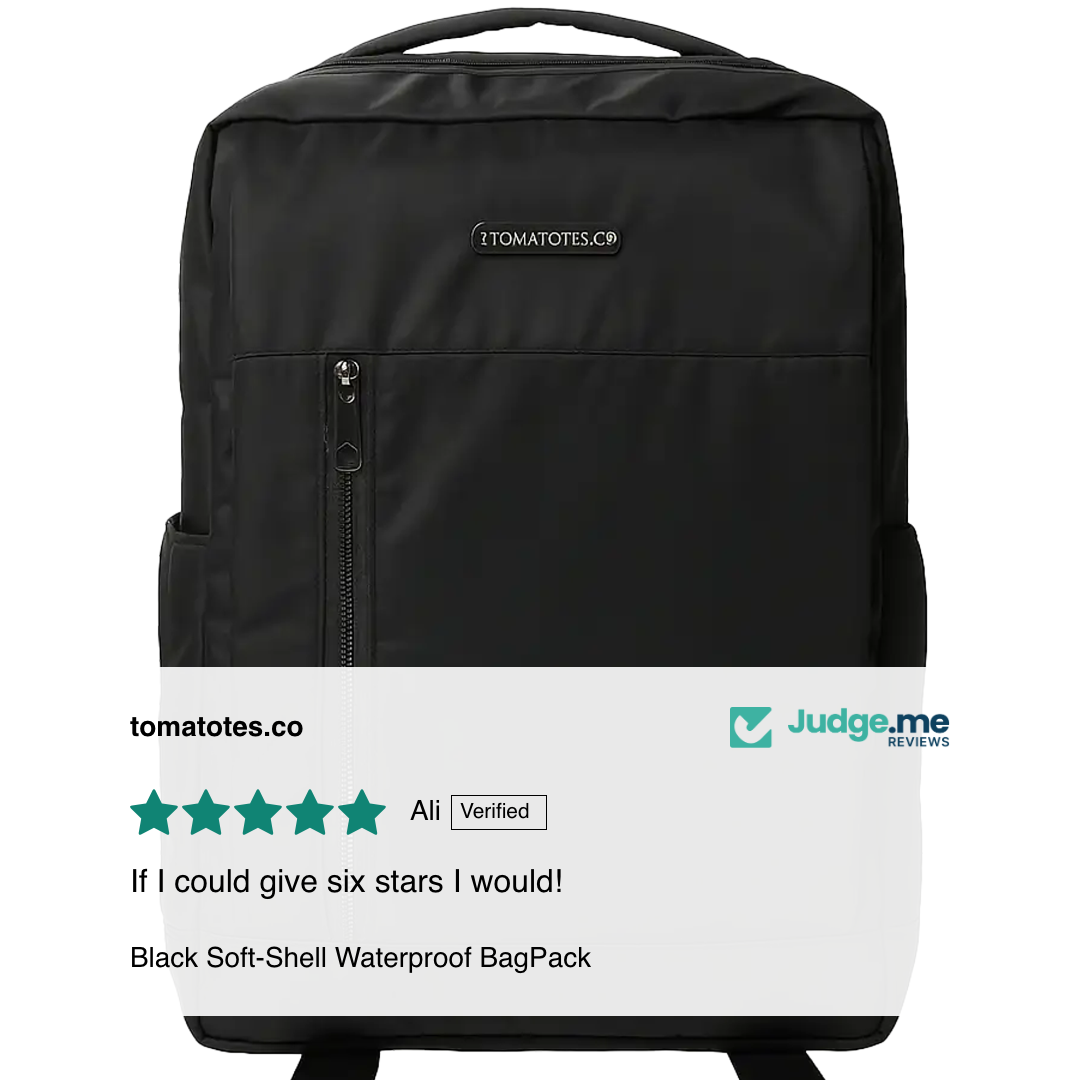 Black Soft-Shell Waterproof BagPack